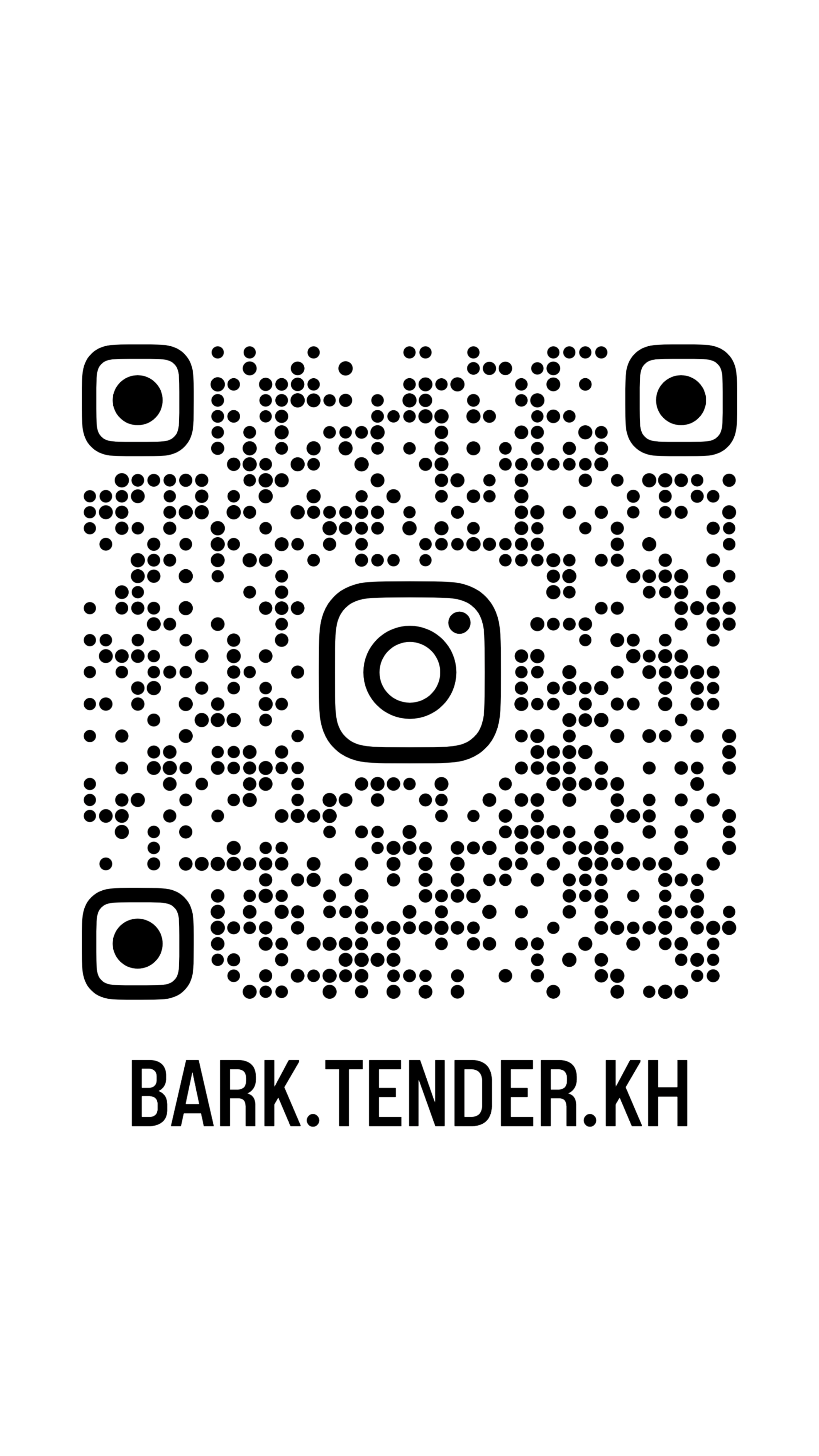 BARK TENDER Instagram bark.tender.kh QR Code
